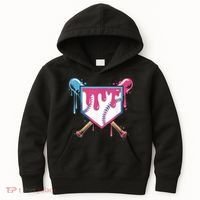 Baseball Drip  Ice Cream Drip Bo.ys Baseball Kids Hoodie thumb 0