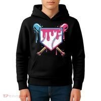 Baseball Drip  Ice Cream Drip Bo.ys Baseball Kids Hoodie thumb 4