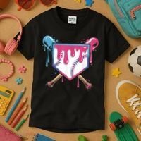 Baseball Drip  Ice Cream Drip Bo.ys Baseball Kids T-Shirt thumb 3