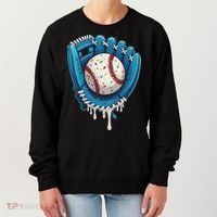 Baseball Drip Ice Cream Sprinkles Baseball Glove Women's Sweatshirt thumb 0