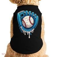 Baseball Drip Ice Cream Sprinkles Baseball Glove Doggie Tank thumb 0