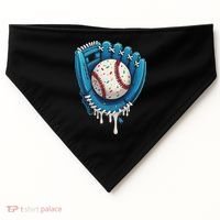 Baseball Drip Ice Cream Sprinkles Baseball Glove USA-Made Doggie Bandana thumb 0