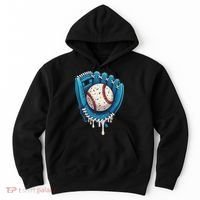 Baseball Drip Ice Cream Sprinkles Baseball Glove Hoodie thumb 0