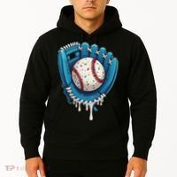 Baseball Drip Ice Cream Sprinkles Baseball Glove Hoodie thumb 2