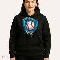 Baseball Drip Ice Cream Sprinkles Baseball Glove Hoodie thumb 5