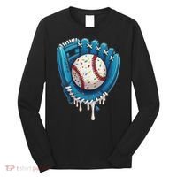 Baseball Drip Ice Cream Sprinkles Baseball Glove Long Sleeve Shirt thumb 0