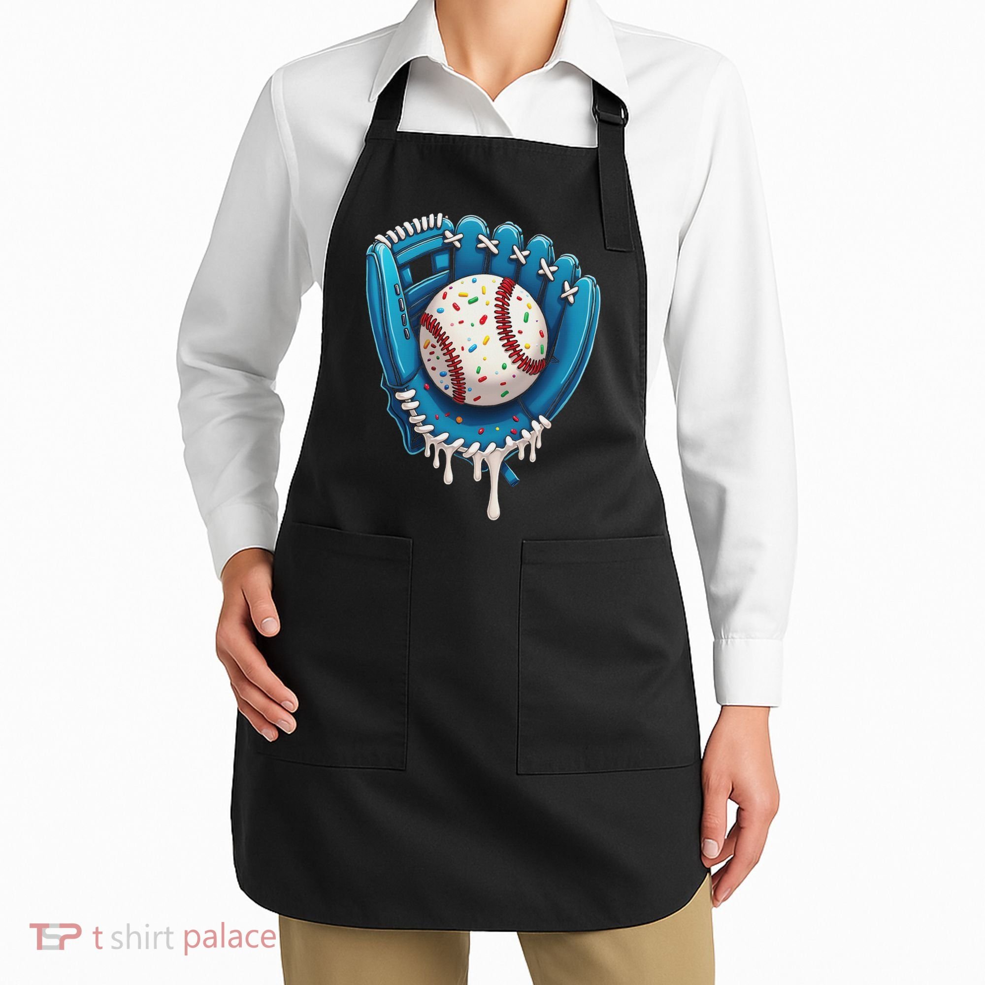 Baseball Drip Ice Cream Sprinkles Baseball Glove Apron