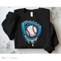 Baseball Drip Ice Cream Sprinkles Baseball Glove Sweatshirt thumb 2