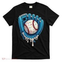 Baseball Drip Ice Cream Sprinkles Baseball Glove T-Shirt thumb 0