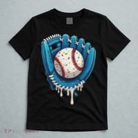 Baseball Drip Ice Cream Sprinkles Baseball Glove T-Shirt thumb 5