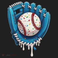Baseball Drip Ice Cream Sprinkles Baseball Glove Beanie thumb 2