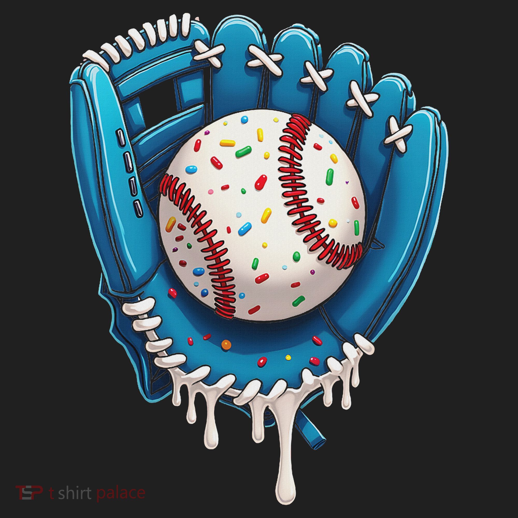 Baseball Drip Ice Cream Sprinkles Baseball Glove Beanie