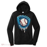 Baseball Drip Ice Cream Sprinkles Baseball Glove Women's Hoodie thumb 0