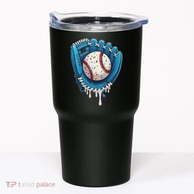 Baseball Drip Ice Cream Sprinkles Baseball Glove Tumbler