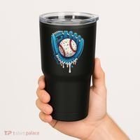 Baseball Drip Ice Cream Sprinkles Baseball Glove Tumbler thumb 2