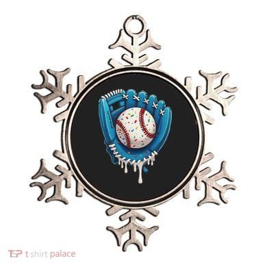 Baseball Drip Ice Cream Sprinkles Baseball Glove Ornament
