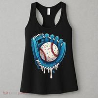 Baseball Drip Ice Cream Sprinkles Baseball Glove Women's Tank Top thumb 3