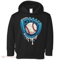 Baseball Drip Ice Cream Sprinkles Baseball Glove Toddler Hoodie thumb 0