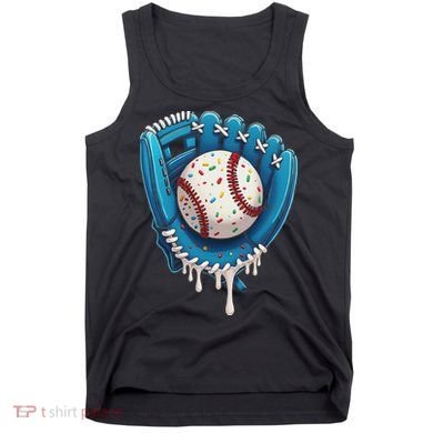 Baseball Drip Ice Cream Sprinkles Baseball Glove Tank Top
