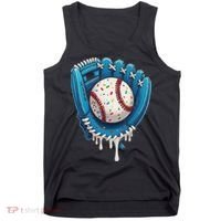 Baseball Drip Ice Cream Sprinkles Baseball Glove Tank Top thumb 0