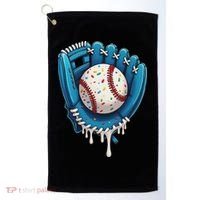 Baseball Drip Ice Cream Sprinkles Baseball Glove Golf Towel thumb 0