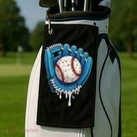 Baseball Drip Ice Cream Sprinkles Baseball Glove Golf Towel thumb 2