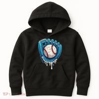 Baseball Drip Ice Cream Sprinkles Baseball Glove Kids Hoodie thumb 0