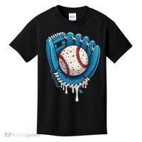 Baseball Drip Ice Cream Sprinkles Baseball Glove Kids T-Shirt thumb 0