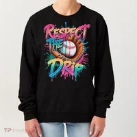 Baseball Drip Ice Cream Drip Respect The Drip Women's Sweatshirt thumb 0