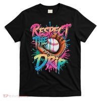 Baseball Drip Ice Cream Drip Respect The Drip T-Shirt thumb 0
