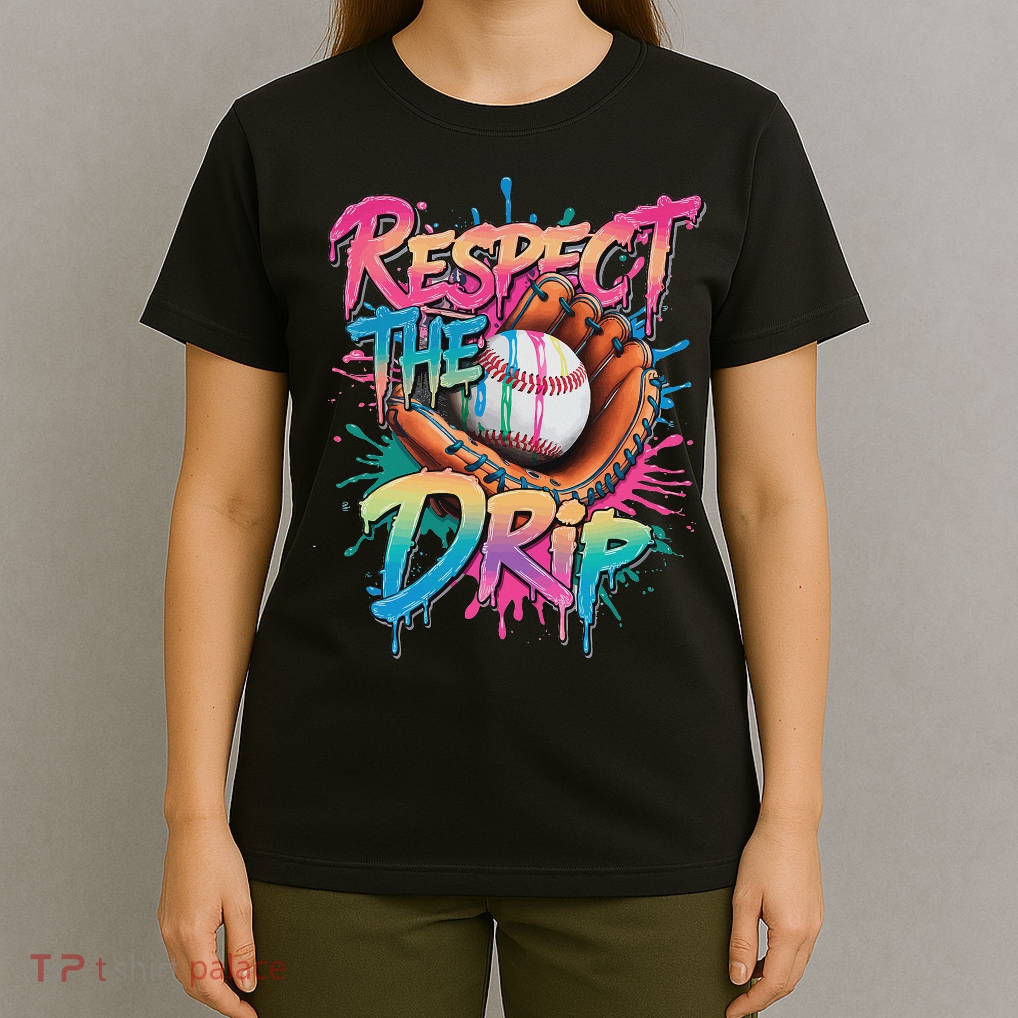 Baseball Drip Ice Cream Drip Respect The Drip T-Shirt