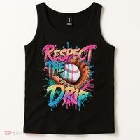 Baseball Drip Ice Cream Drip Respect The Drip Tank Top thumb 2