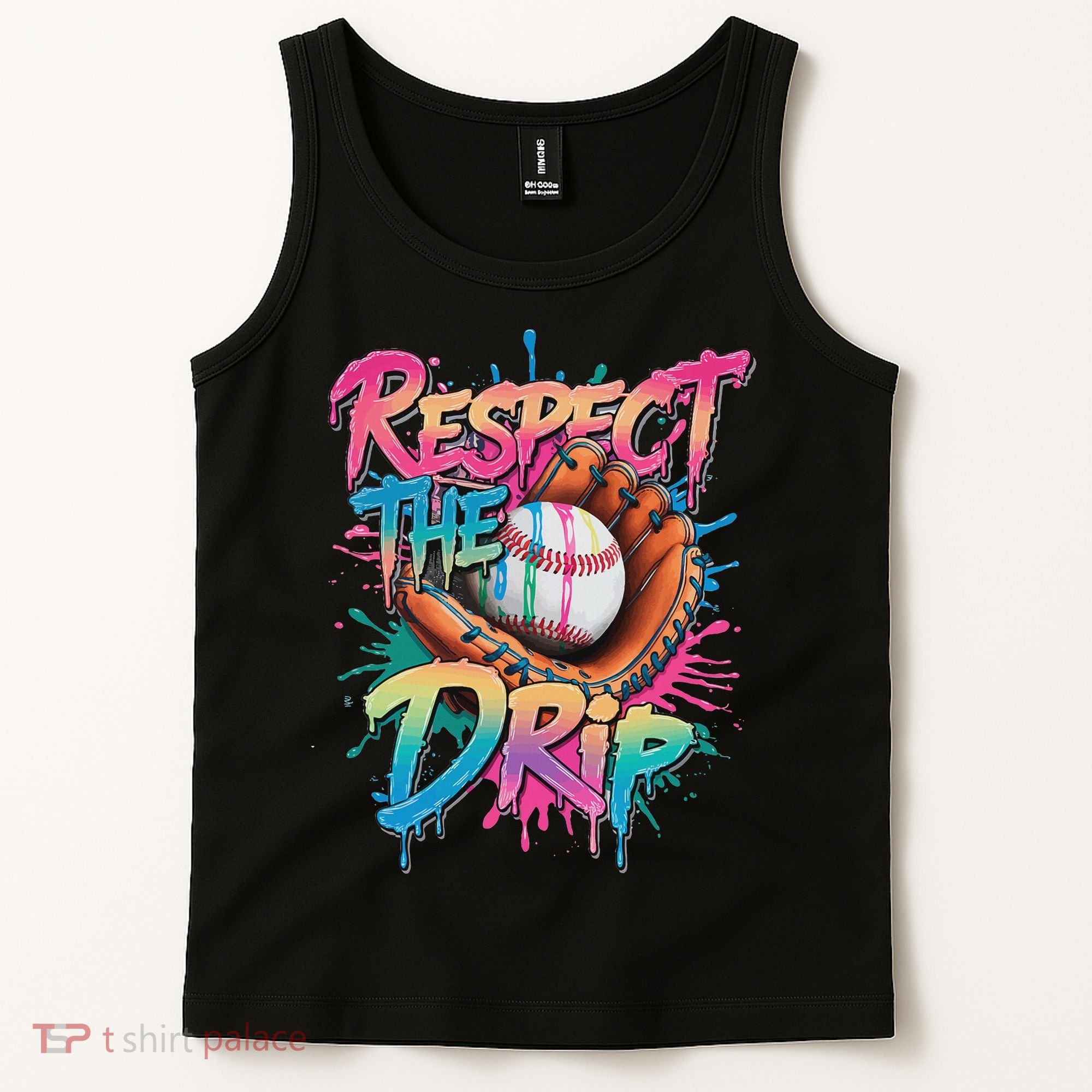 Baseball Drip Ice Cream Drip Respect The Drip Tank Top