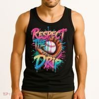 Baseball Drip Ice Cream Drip Respect The Drip Tank Top thumb 3