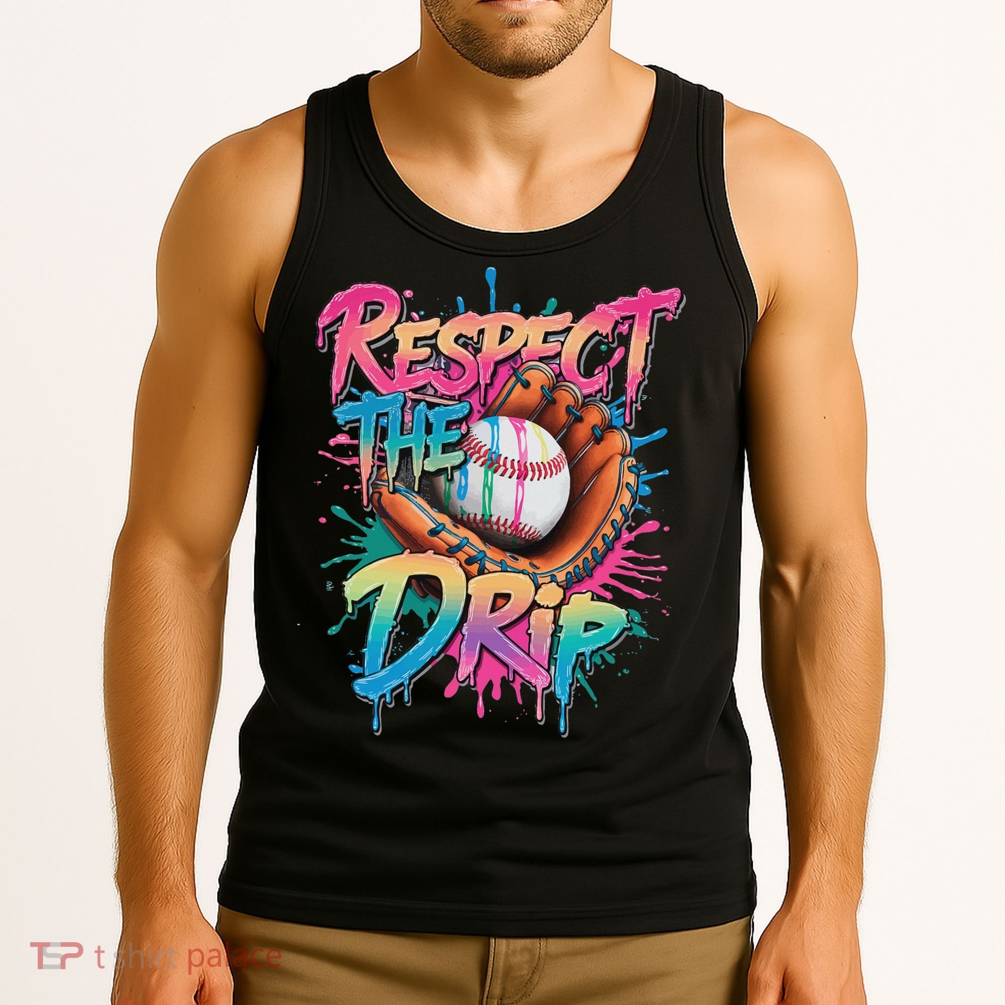 Baseball Drip Ice Cream Drip Respect The Drip Tank Top