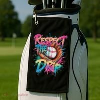 Baseball Drip Ice Cream Drip Respect The Drip Golf Towel thumb 2