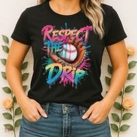 Baseball Drip Ice Cream Drip Respect The Drip Women's T-Shirt thumb 2