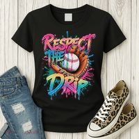 Baseball Drip Ice Cream Drip Respect The Drip Women's T-Shirt thumb 3