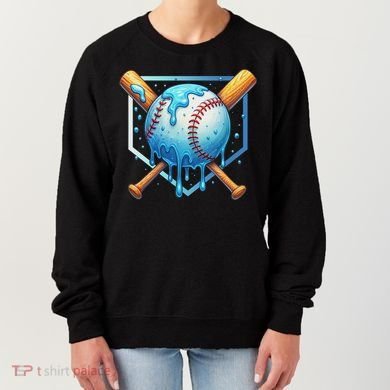 Baseball Dripping Ice Cream Drip Baseball Women's Sweatshirt