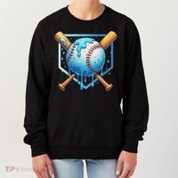 Baseball Dripping Ice Cream Drip Baseball Women's Sweatshirt thumb 0