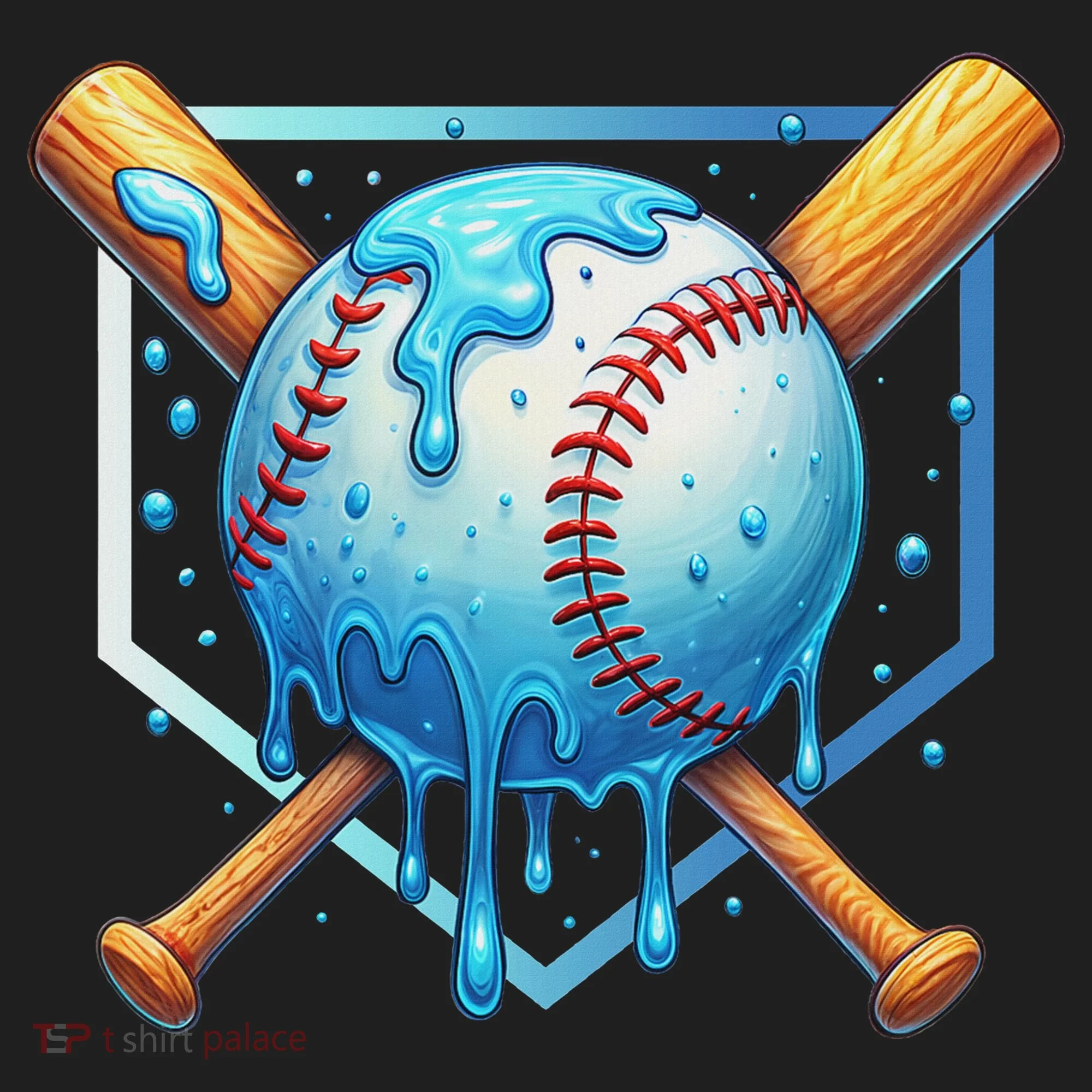 Baseball Dripping Ice Cream Drip Baseball Women's Sweatshirt