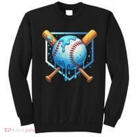 Baseball Dripping Ice Cream Drip Baseball Sweatshirt thumb 0