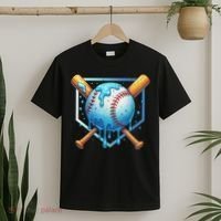 Baseball Dripping Ice Cream Drip Baseball T-Shirt thumb 2