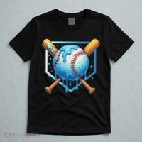 Baseball Dripping Ice Cream Drip Baseball T-Shirt thumb 5