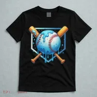 Baseball Dripping Ice Cream Drip Baseball T-Shirt thumb 5