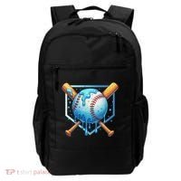 Baseball Dripping Ice Cream Drip Baseball Backpack thumb 0