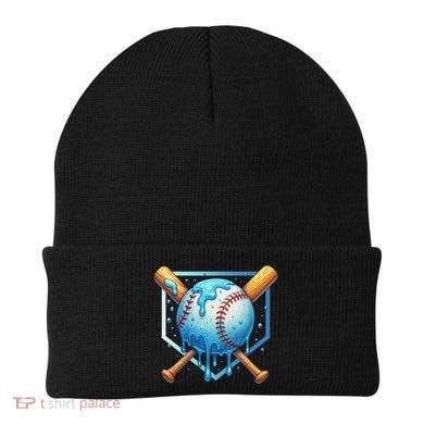 Baseball Dripping Ice Cream Drip Baseball Beanie