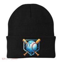 Baseball Dripping Ice Cream Drip Baseball Beanie thumb 0