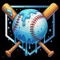 Baseball Dripping Ice Cream Drip Baseball Coaster thumb 2