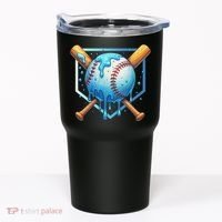 Baseball Dripping Ice Cream Drip Baseball Tumbler thumb 0